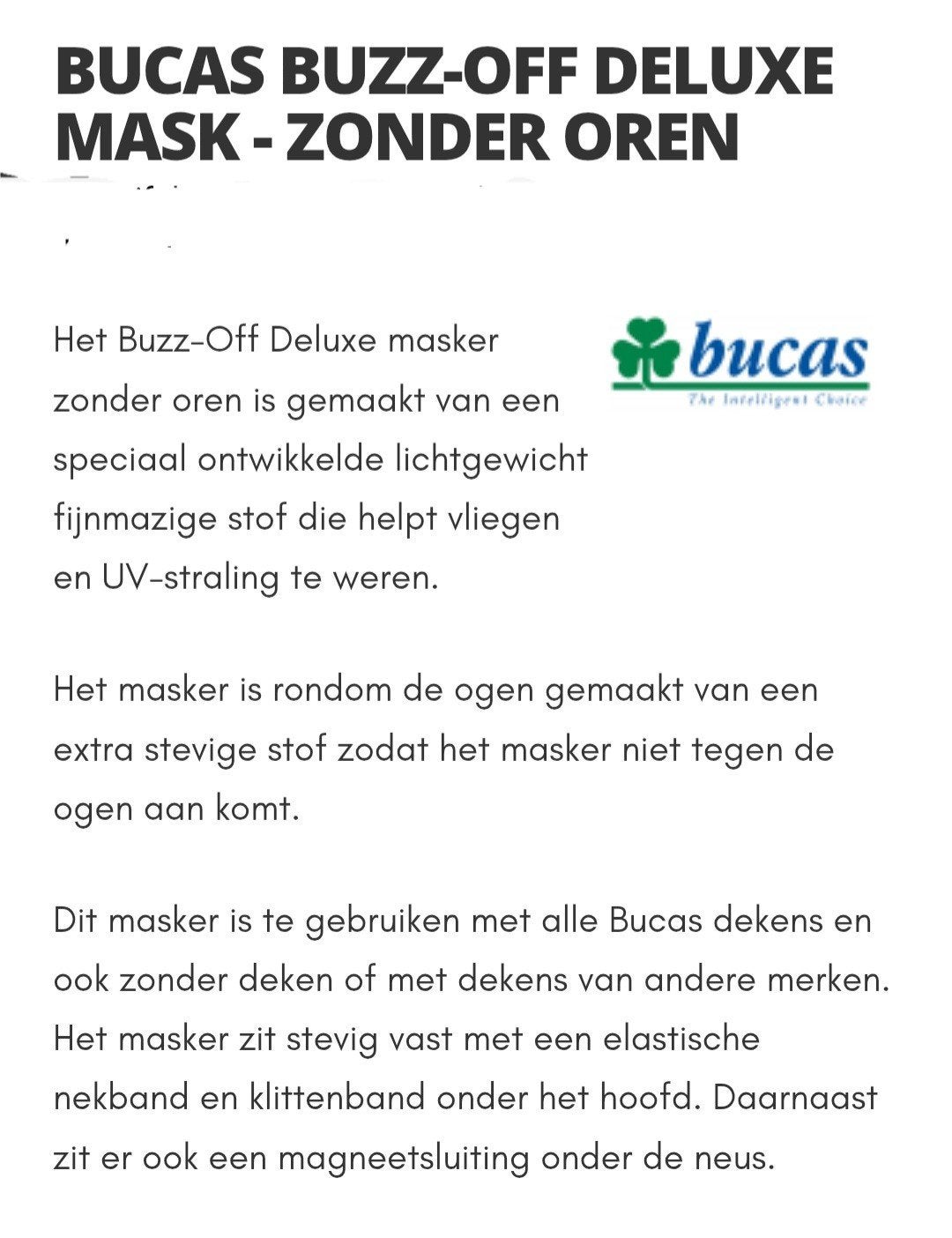 Bucas Buzz-Off Fly Mask - Vliegenmaskers, Dieren en Toebehoren, Bucas, 0 g, Nieuw, Grijs