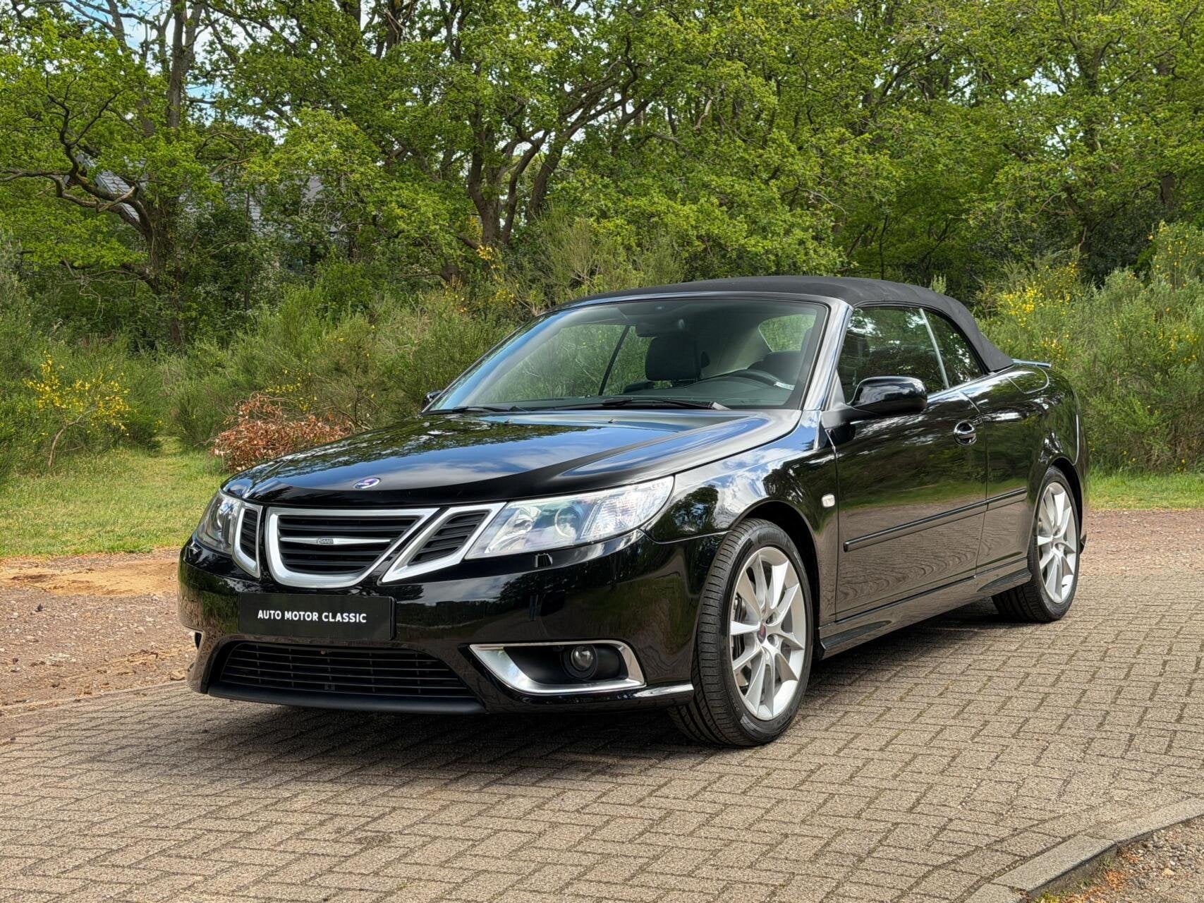 Saab 9-3 Cabrio 2.8 T V6 Aero, Auto's, Saab, Gebruikt, Zwart, 1675 kg, Cabriolet