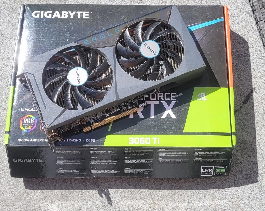 Gigabyte GeForce RTX 3060 Ti EAGLE OC 8G, GDDR6, PCI-Express 4, Ophalen of Verzenden, Zo goed als nieuw