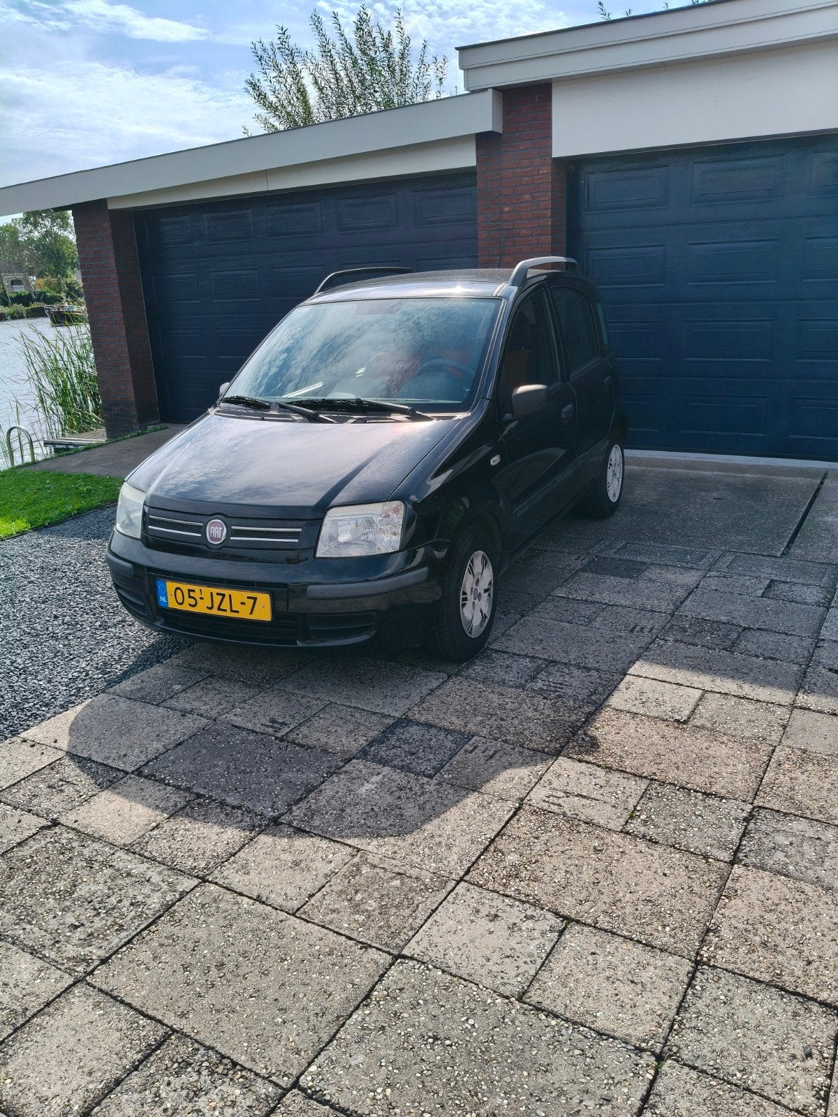 Fiat Panda 1.2 44KW 60PK 2009 Zwart, Auto's, Voorwielaandrijving, Zwart, Origineel Nederlands, Handgeschakeld