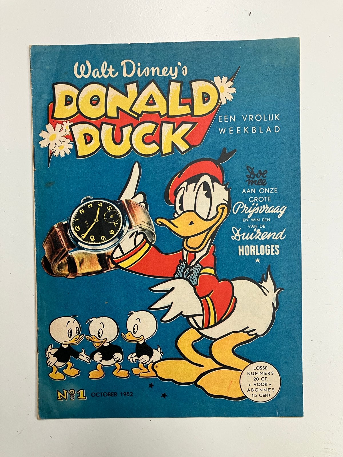 Donald Duck Weekblad N1 - Oktober 1952 - Eerste Uitgave, Boeken, Eén stripboek, Ophalen of Verzenden, Gelezen
