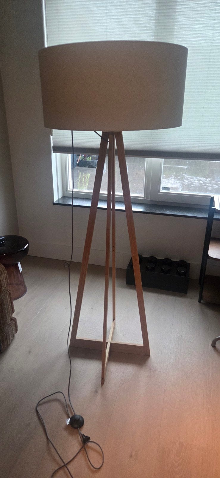 Good&Mojo Vloerlamp met stoffen kap, Ophalen, Modern, Scandinavisch, Zo goed als nieuw, 150 tot 200 cm