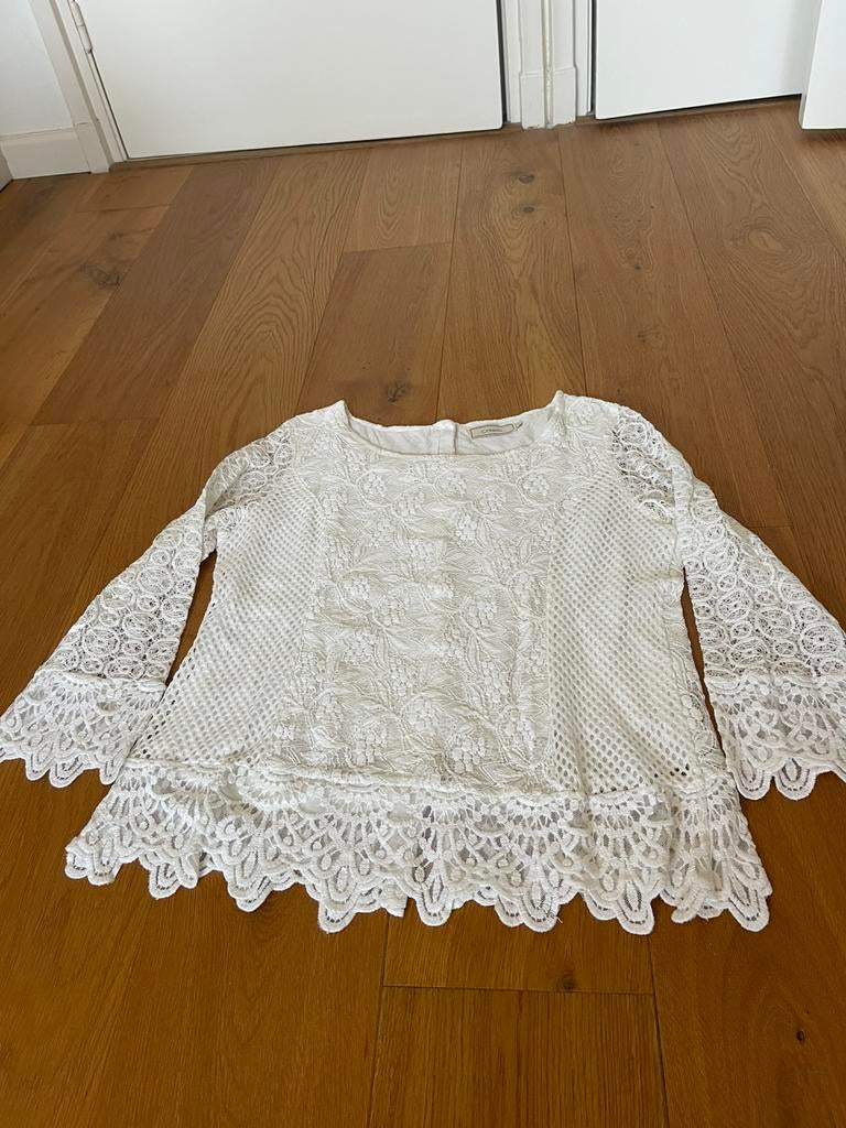 Cream hippe Ibiza shirt, Kleding | Dames, Maat 38/40 (M), Beige, Ophalen of Verzenden, Zo goed als nieuw