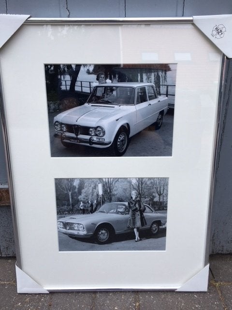Alfa Romeo fotos in mooie lijst met passepartout , nieuw, Ophalen, 50 – 75, Minder dan 50 cm, Nieuw