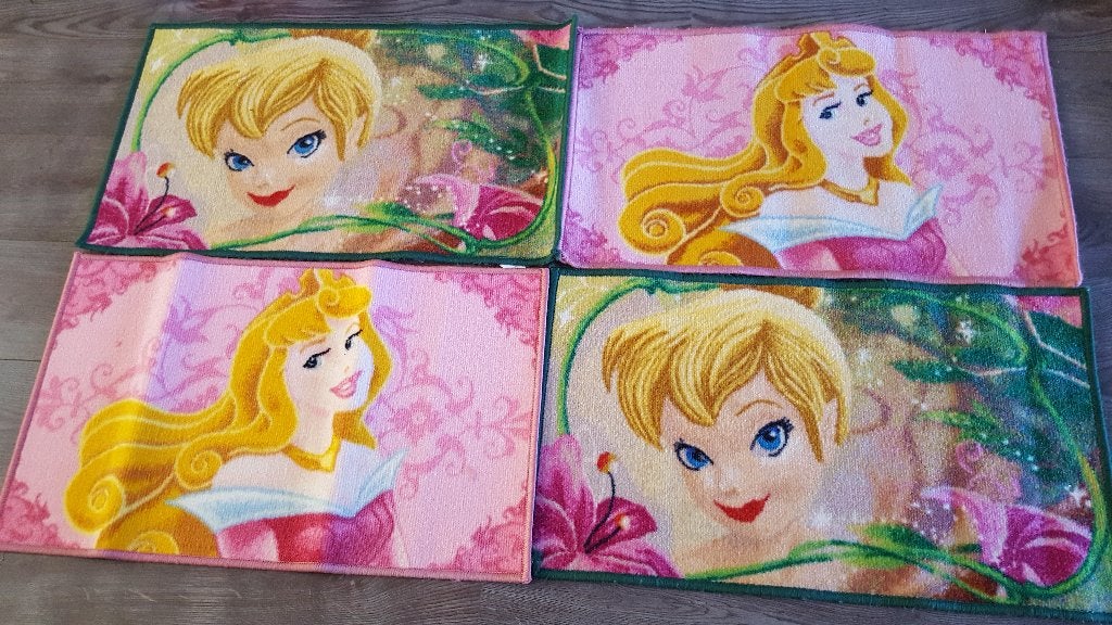 Tinkerbel/prinses slaapkamer(speel)matjes. I.z.g.st., Gebruikt, Minder dan 50 cm, Rechthoekig, 50 tot 100 cm