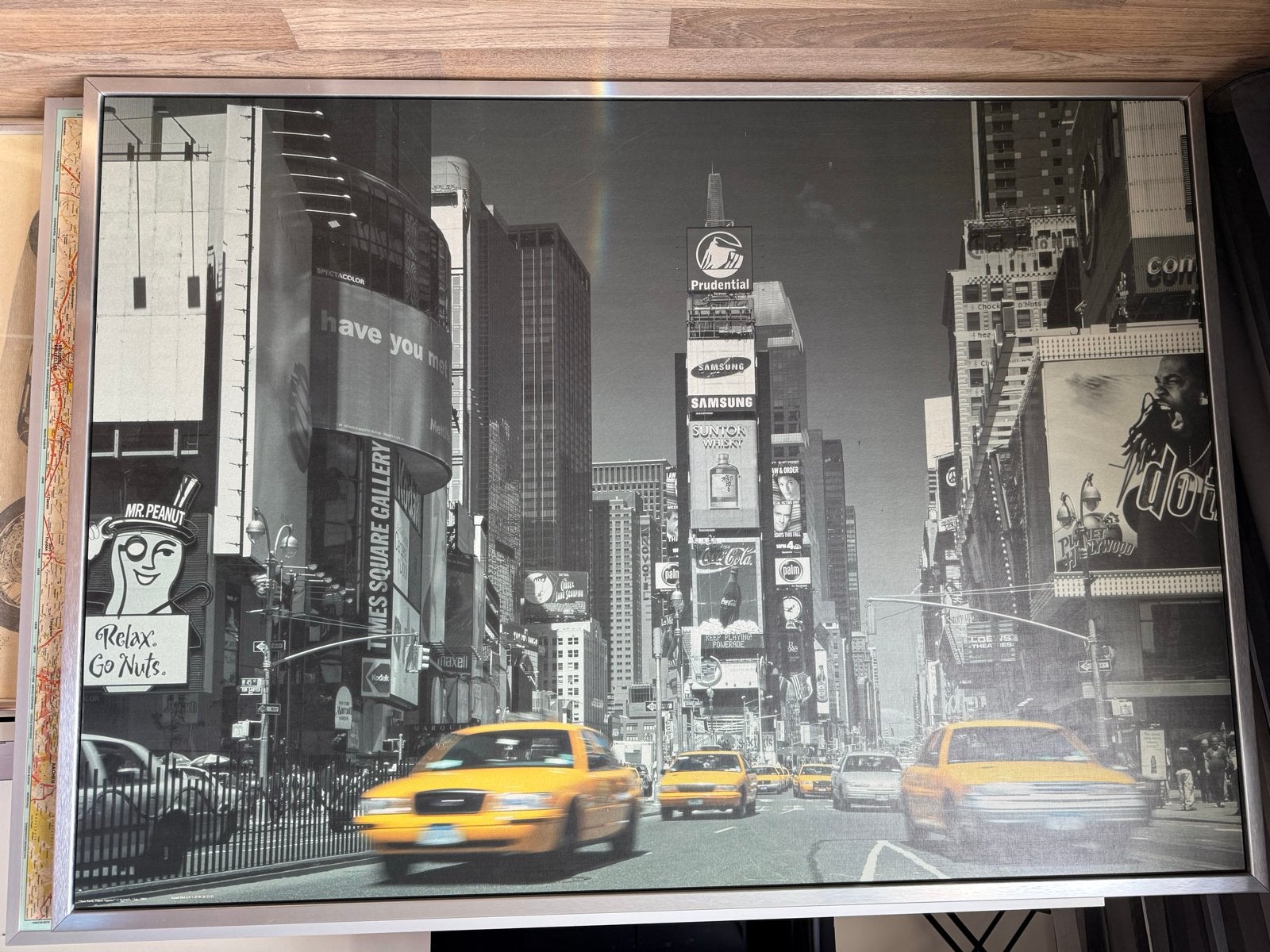 Schilderij New York Times Square met aluminium lijst, Ophalen