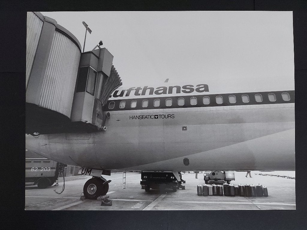 Lufthansa foto van de Boeing 707 uit 1983 (LU34), Ophalen of Verzenden, Gebruikt, Kaart, Foto of Prent