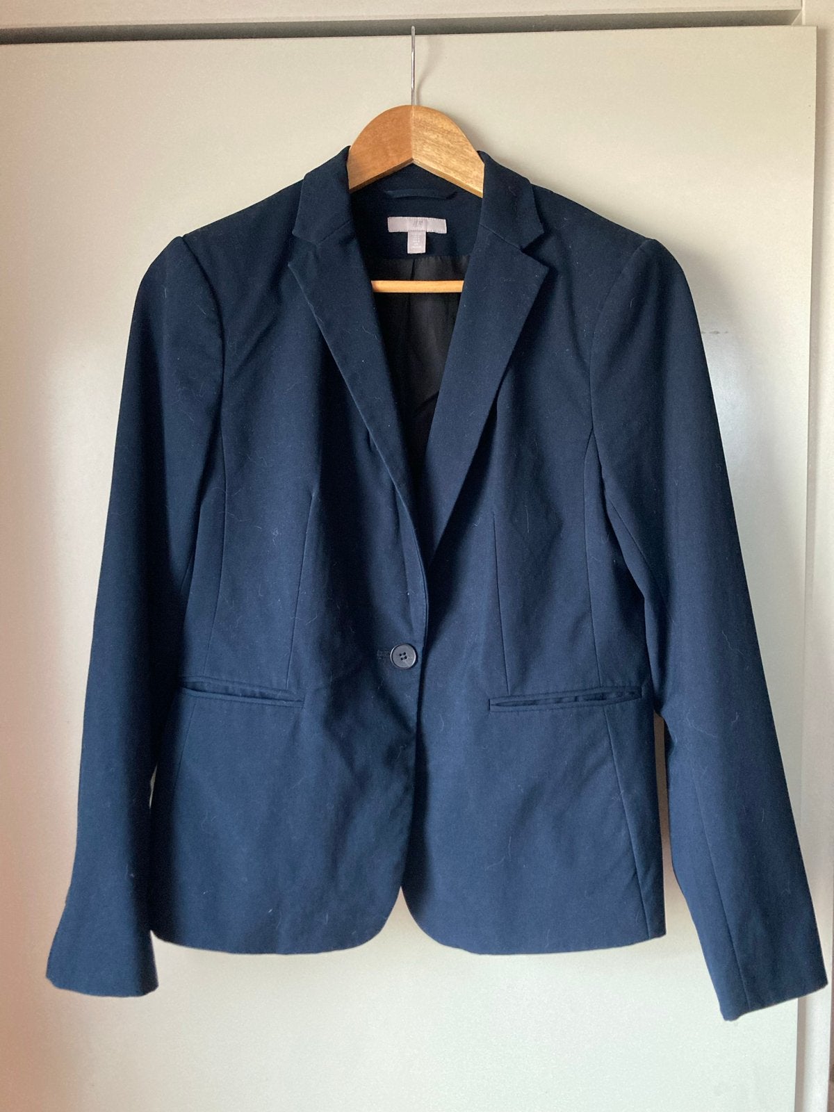 Donkerblauw colbert H&M maat 40, Maat 38/40 (M), Blauw, Ophalen of Verzenden, Jasje