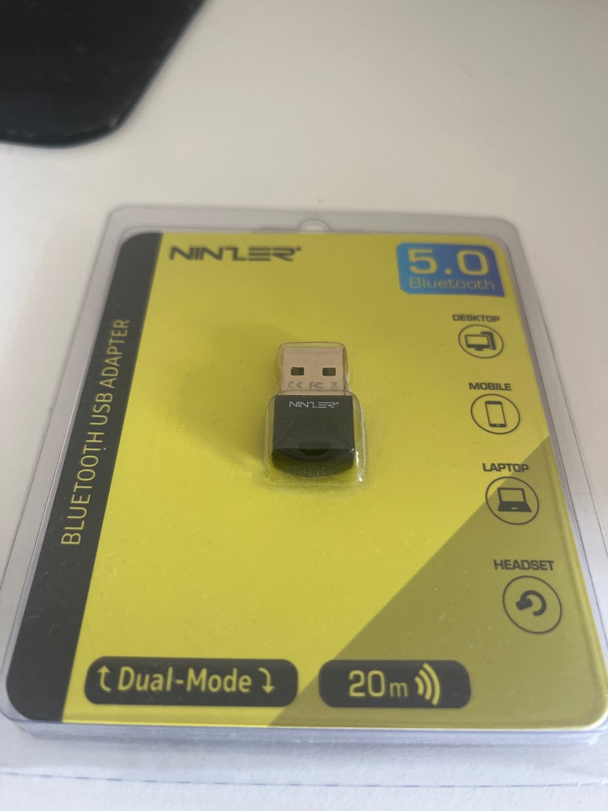 NINLER Bluetooth 5.0 USB Adapter - Dual-Mode 20m Bereik, Ophalen of Verzenden, Nieuw