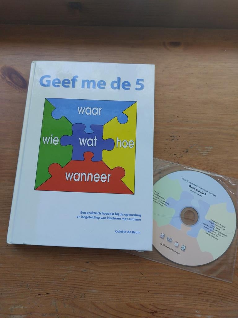 Geef me de 5 boek met CD - Colette de Bruin autisme, Ophalen of Verzenden