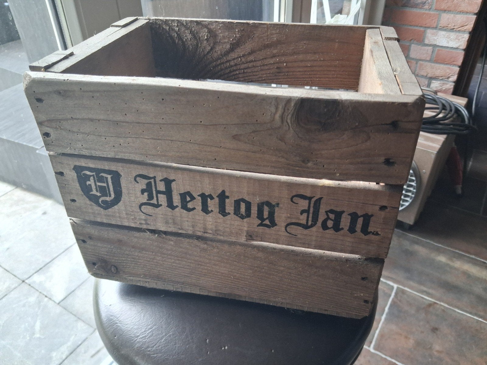 Hertog Jan houten krat - decoratief en praktisch, Ophalen of Verzenden, Gebruikt, Hertog Jan