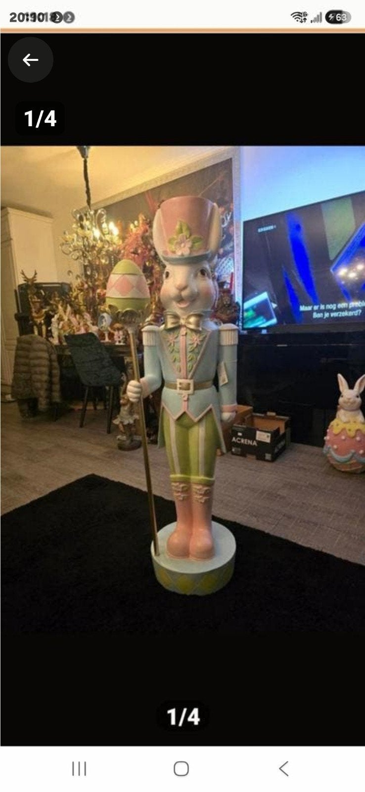 Een prachtig, groot decoratief beeld in de vorm van een haas, Verzamelen, Ophalen, Nieuw, Dier