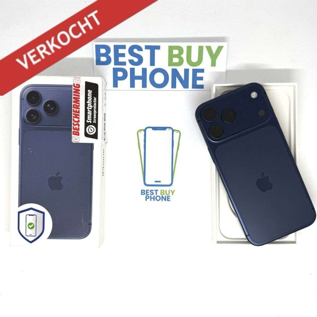 iPhone 17 Pro Max 256GB blauw /krasvrij /100% batt /garantie, 256 GB, Apple, Zonder simlock, Apple Park Way, Cupertino, California