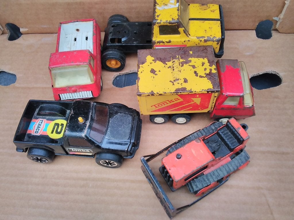 Tonka auto bulldozer oud, Ophalen of Verzenden, Gebruikt