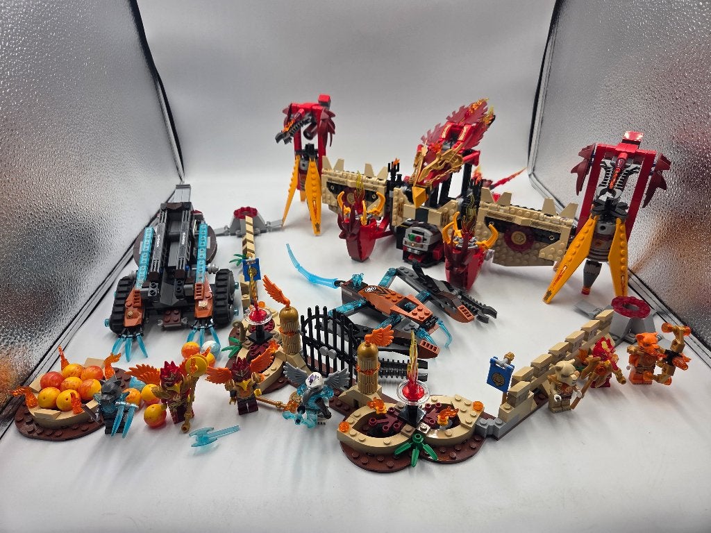 Lego Chima 70146 Flying Phoenix Fire Temple, Lego, Ophalen of Verzenden, Zo goed als nieuw, Complete set
