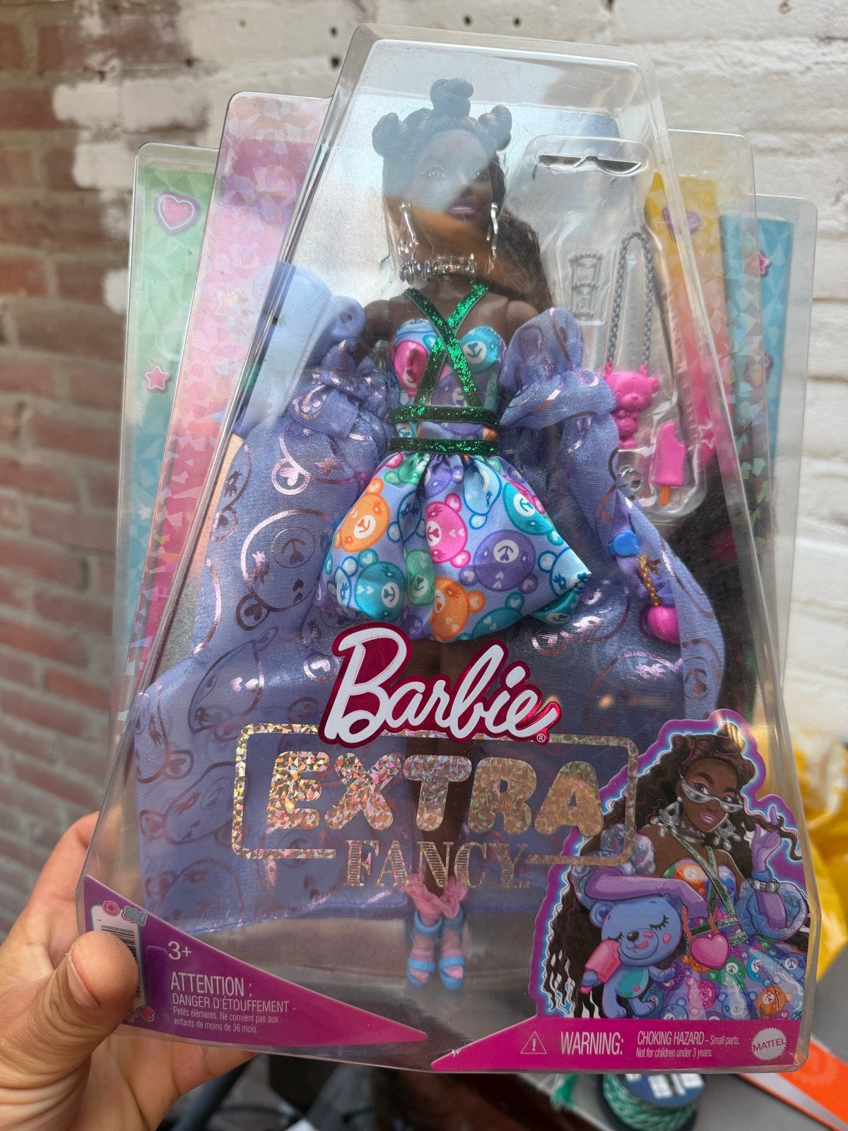 Barbie Extra Fancy pop met paarse jurk en accessoires, Ophalen, Nieuw, Barbie