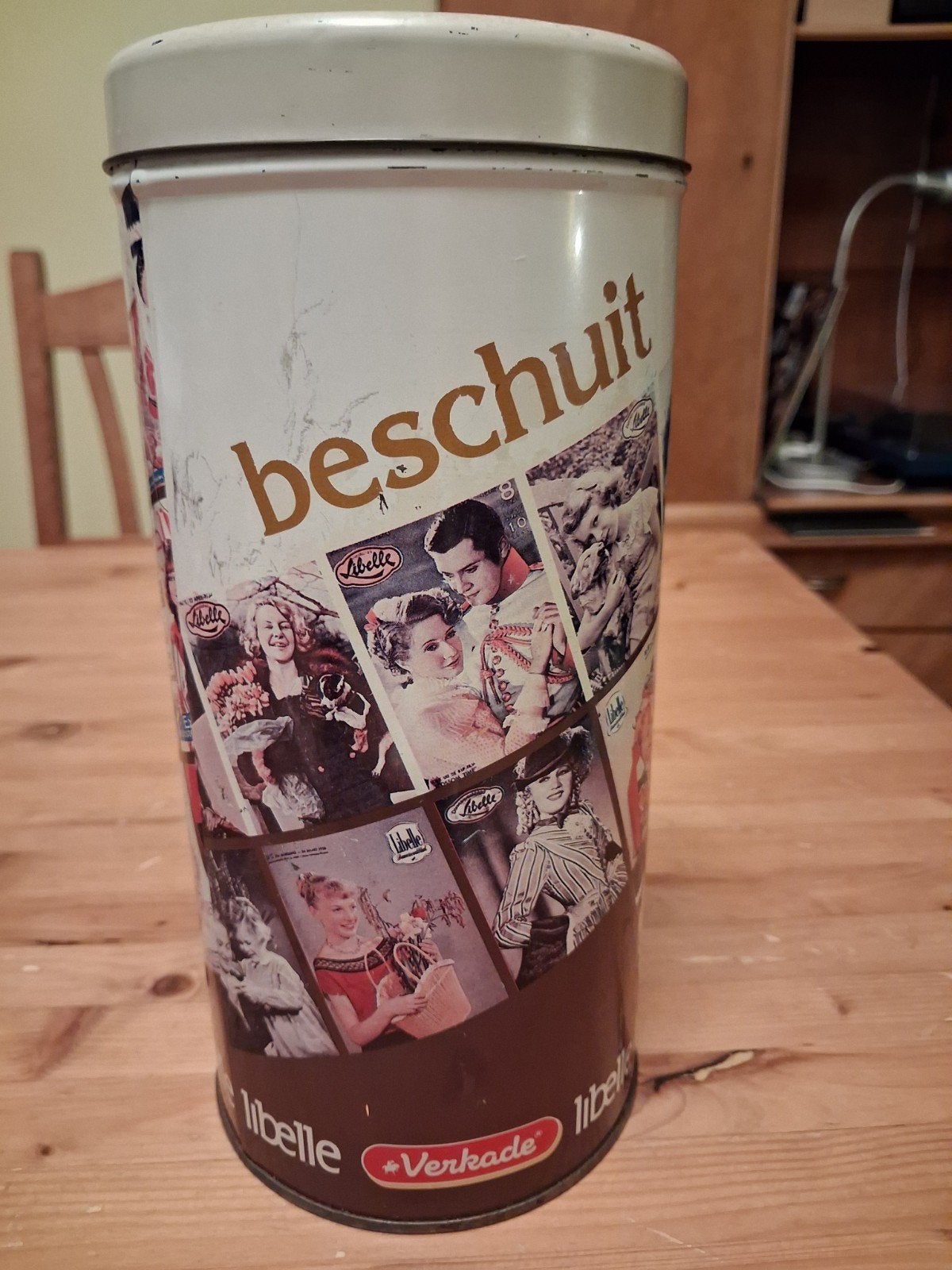 Vintage  beschuitbus, Ophalen of Verzenden, Gebruikt, Beschuit, Verkade