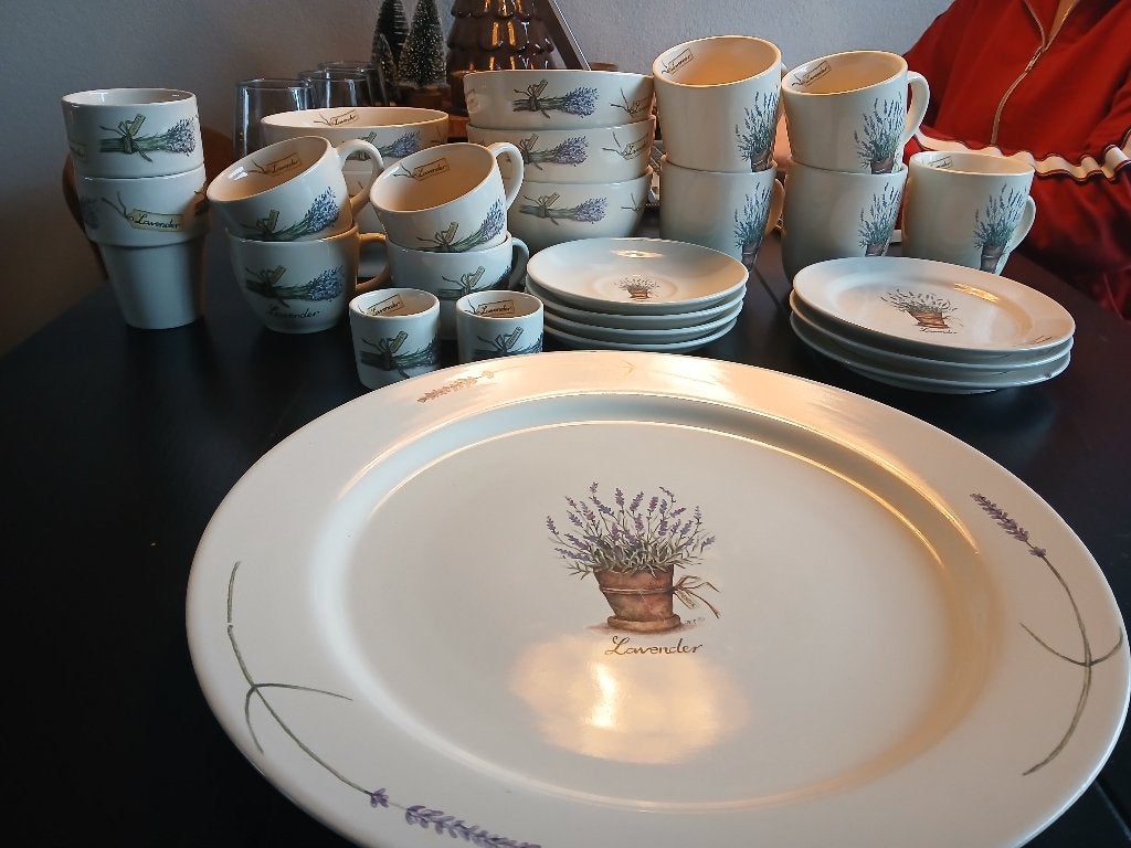 Servies lavendel jet ter steege, Ophalen, Overige typen, Zo goed als nieuw, Overige stijlen