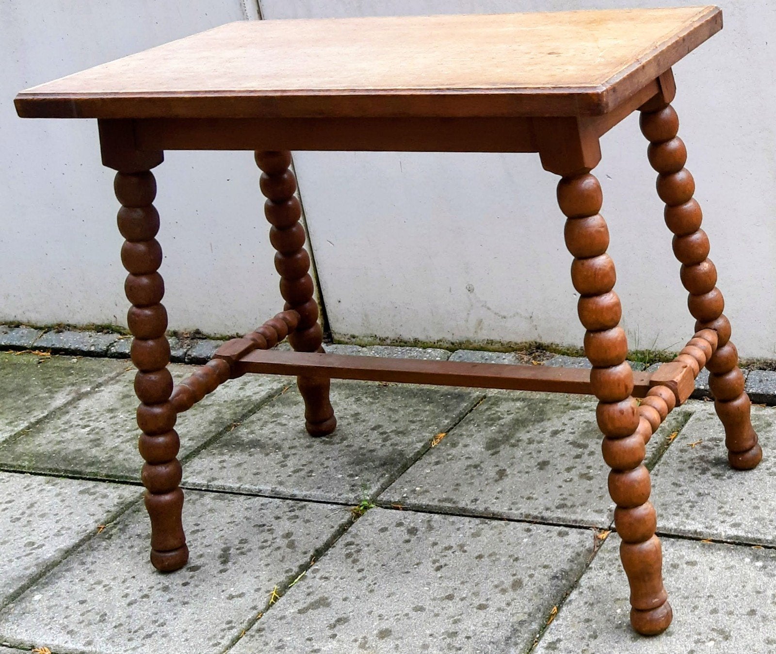 Stevige vintage houten krukje plantentafeltje, Ophalen