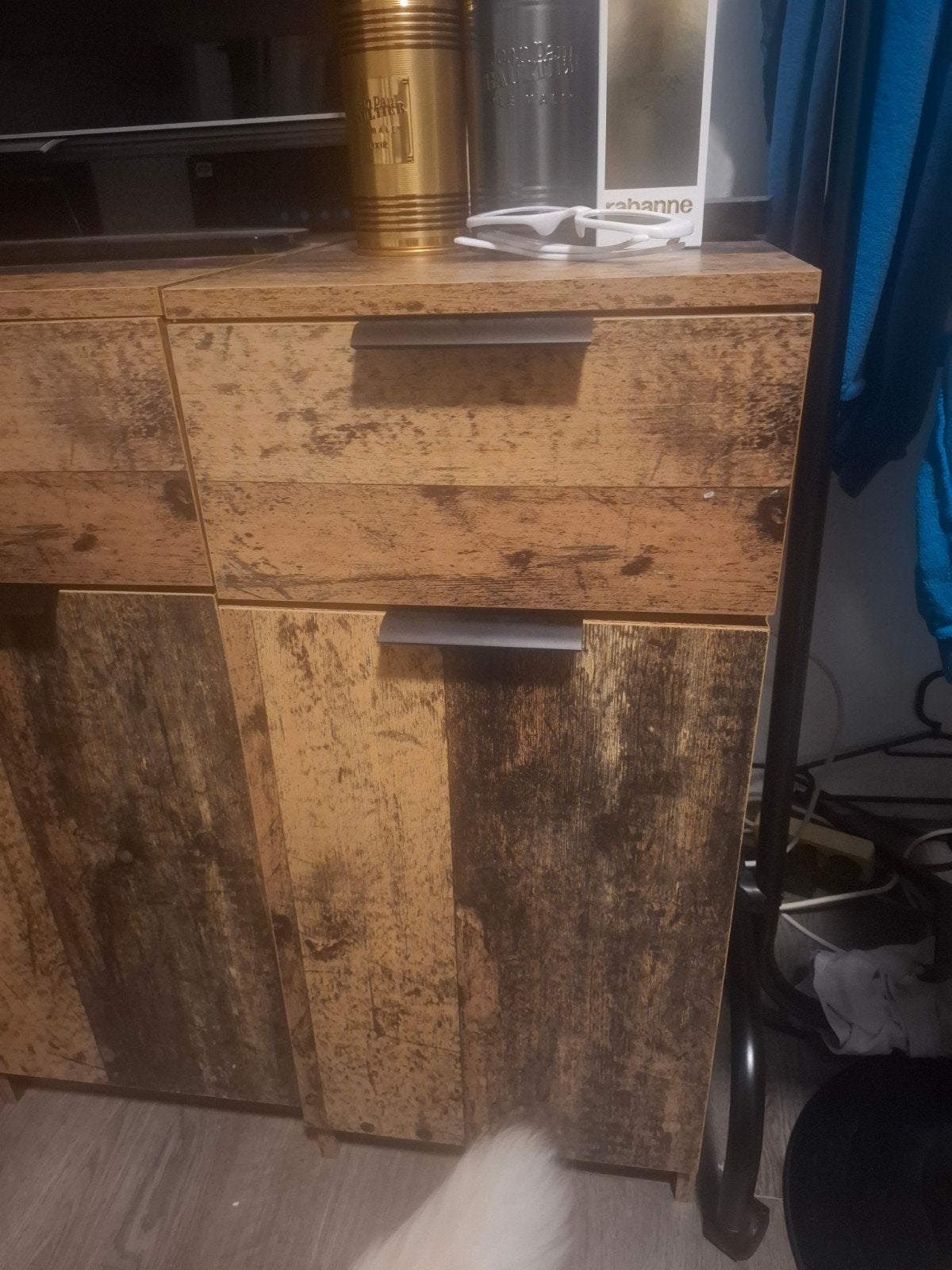 Houten dressoir of  losse kastjes met lades en deuren  mooi, Ophalen, 100 tot 150 cm, Met lade(s), Zo goed als nieuw