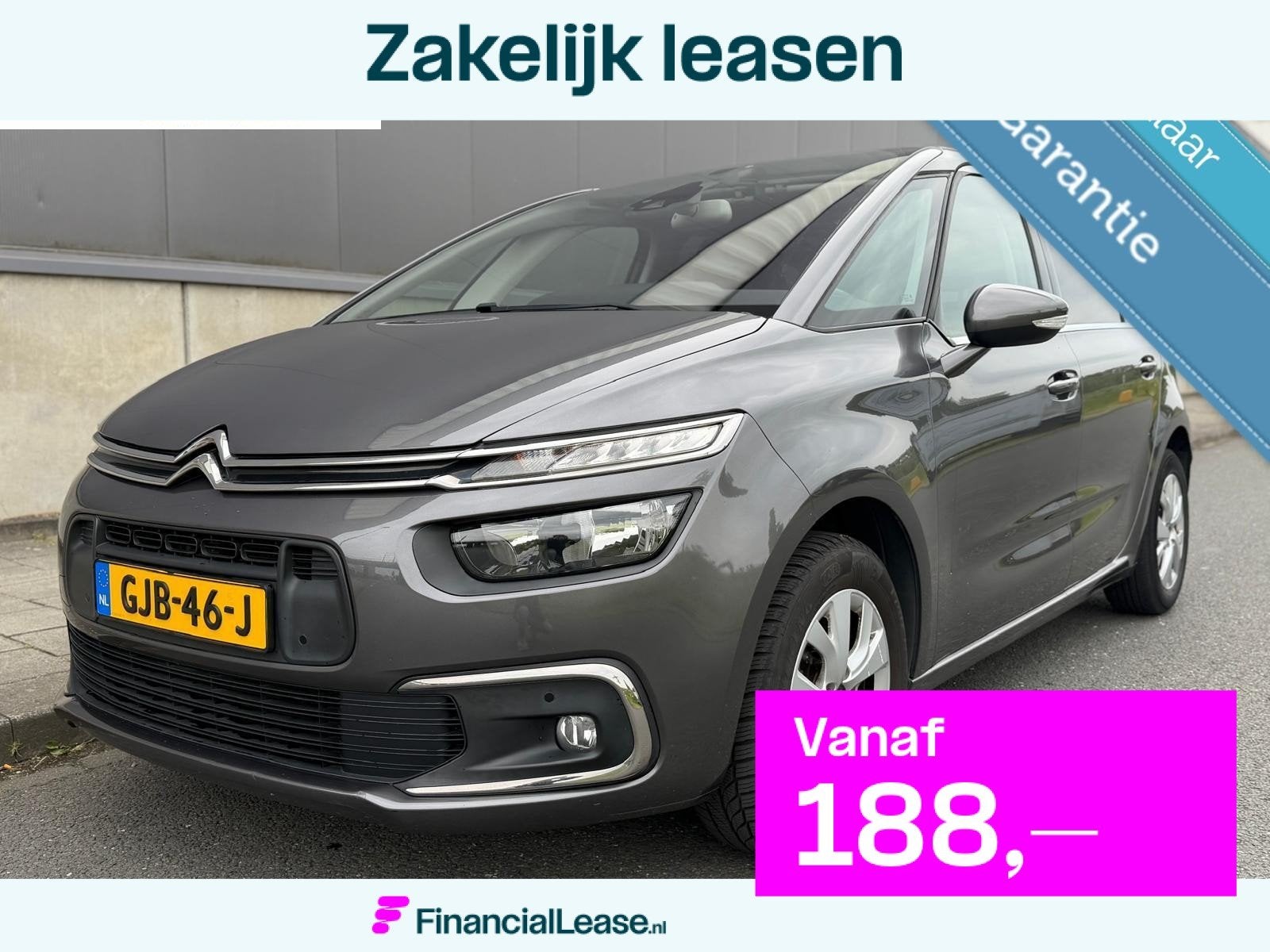 Citroen C4 SpaceTourer 1.2 PT Live 2019 Aut Incl Garantie!, Stof, Gebruikt, 1199 cc, Bedrijf