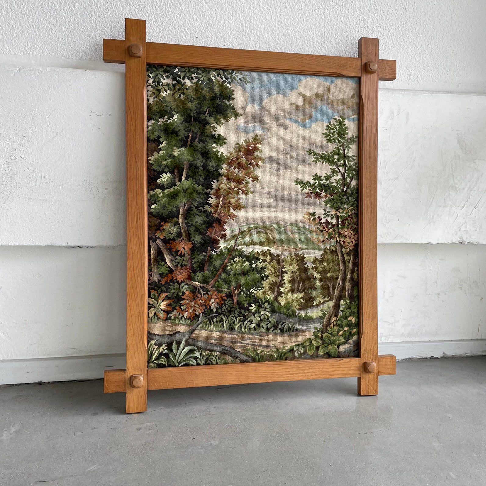 Leuk borduursel uit de jaren 70 west germany jan breugel, Ophalen, Doek, Overige technieken, Landschap