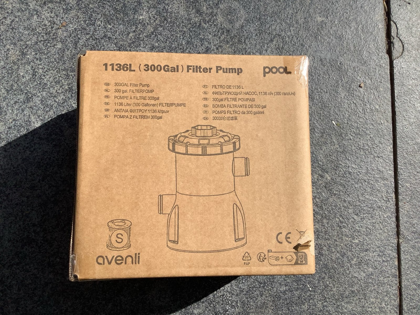 Avenli 1136L (300Gal) Filter Pomp - Nieuw in verpakking, Tuin en Terras, Zwembad-toebehoren, Ophalen of Verzenden, Nieuw, Zwembadpomp