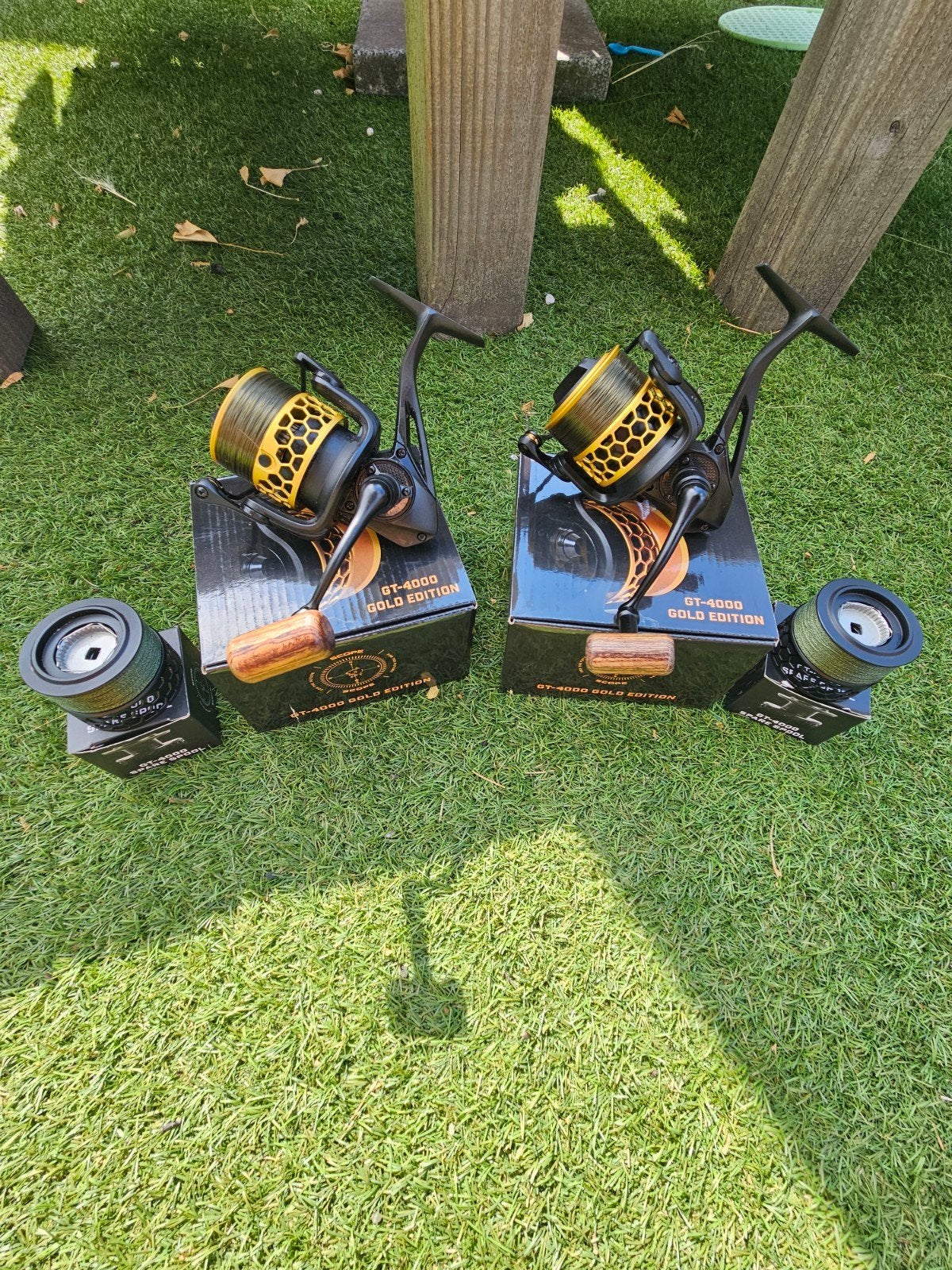 2x nash scope GT-4000 Gold Editionl incl zwarte reservespoel, Ophalen, Nieuw, Molen