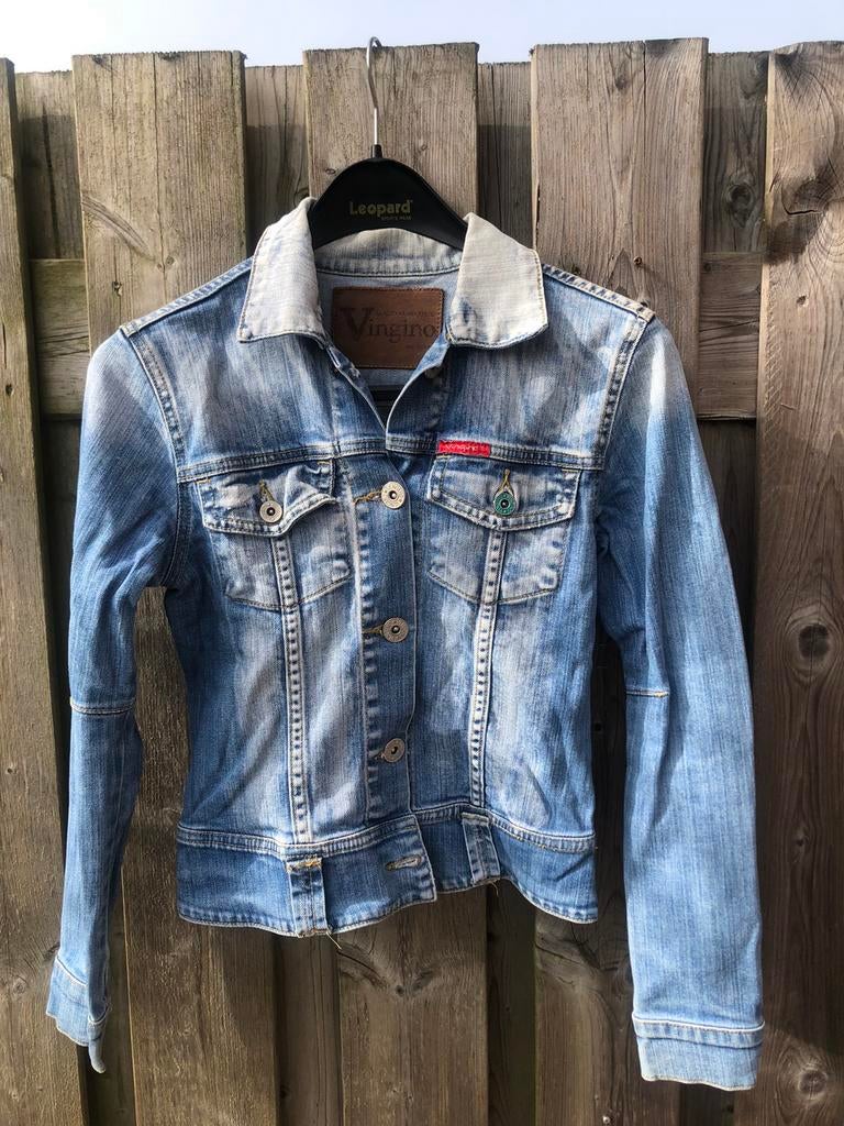 Vingino XS 34 blauwe spijker jas jack jacket, Ophalen of Verzenden, Maat 34 (XS) of kleiner, Gedragen, Vingino