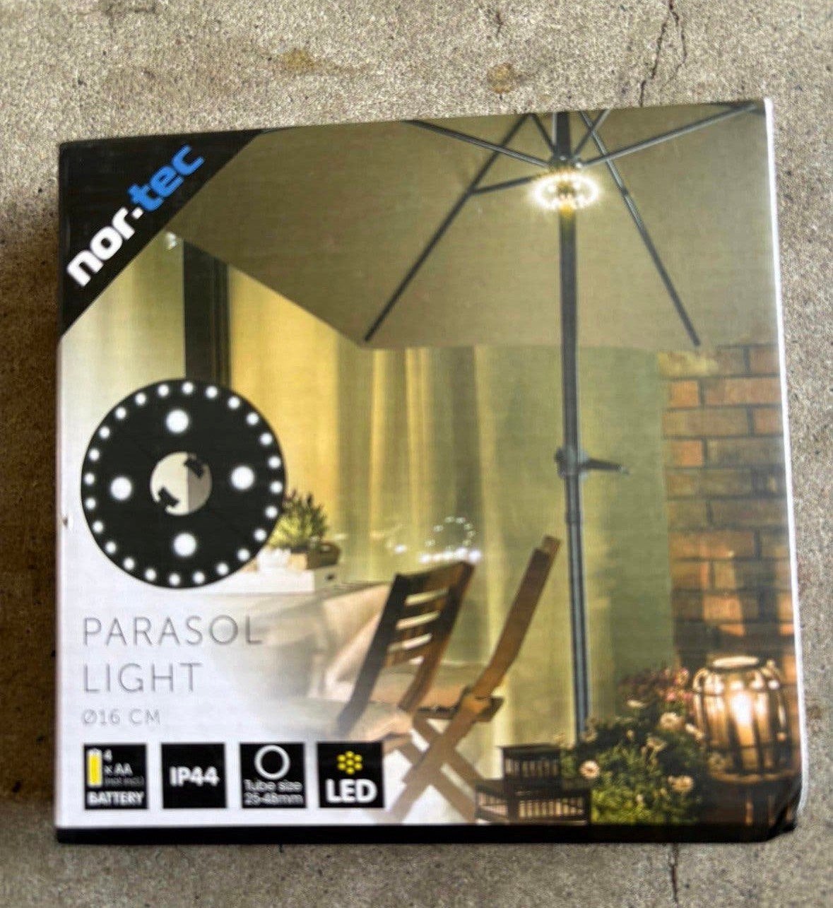 Parasol verlichting ø 16 cm LED, Ophalen, Nieuw, E27 (groot), Led-lamp