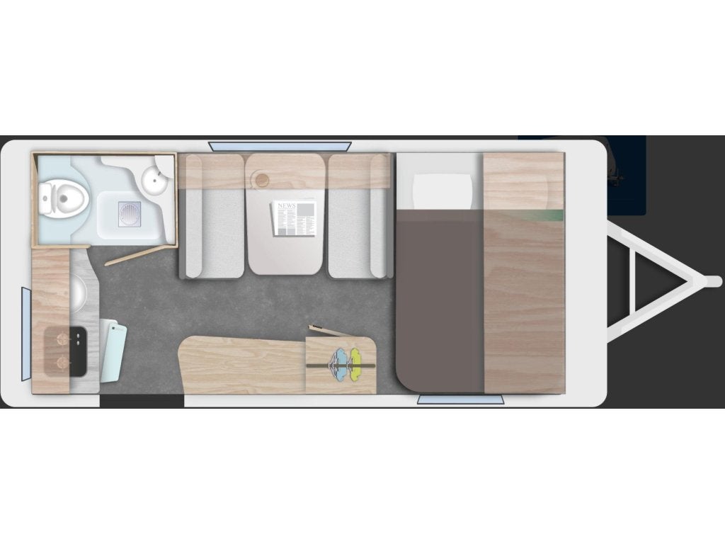 Caravelair Alba 400 ACTIE MODEL 2026, VAST BED, Caravans en Kamperen, Ringverwarming, Standaardzit, Bedrijf, 750 - 1000 kg