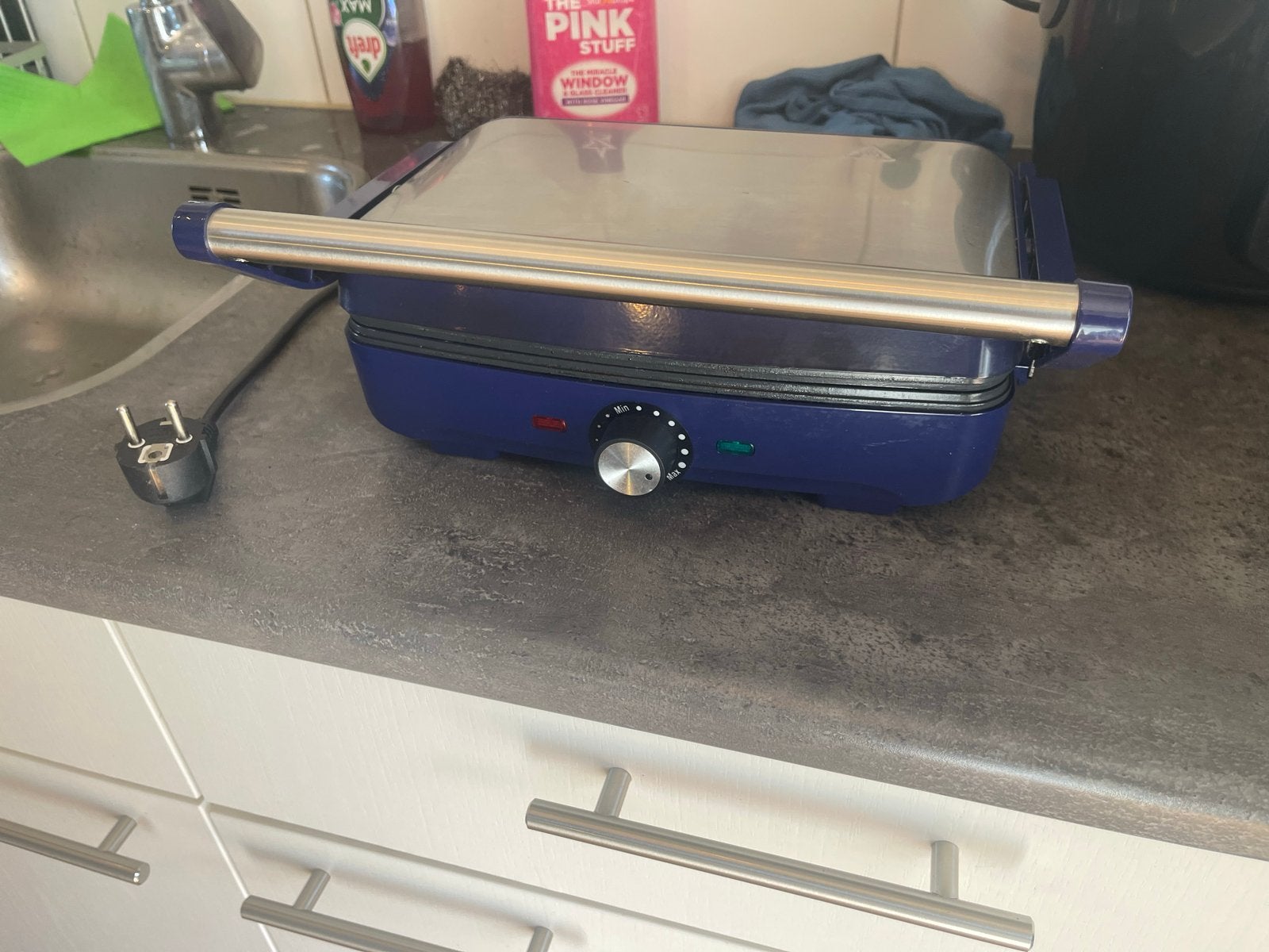 Tafelgrill / Contactgrill - Zo goed als nieuw, Witgoed en Apparatuur, Grillplaten, Ophalen of Verzenden, Zo goed als nieuw, Tafelgrill