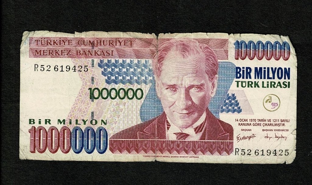 Turkije : 1.000.000 lira - 1970, Verzenden, Overige landen, Los biljet