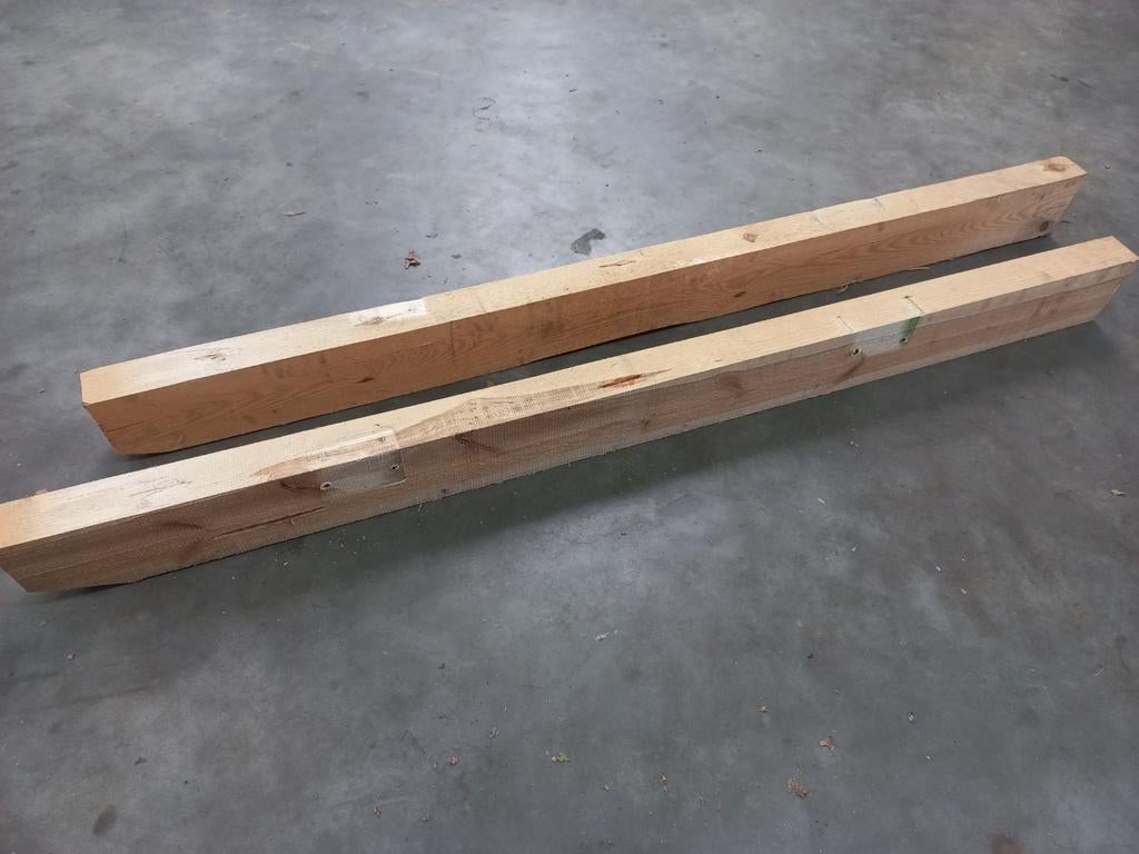 4 Houten balken18x8.5x228 cm, Ophalen, Gebruikt, 200 tot 250 cm, 50 mm of meer