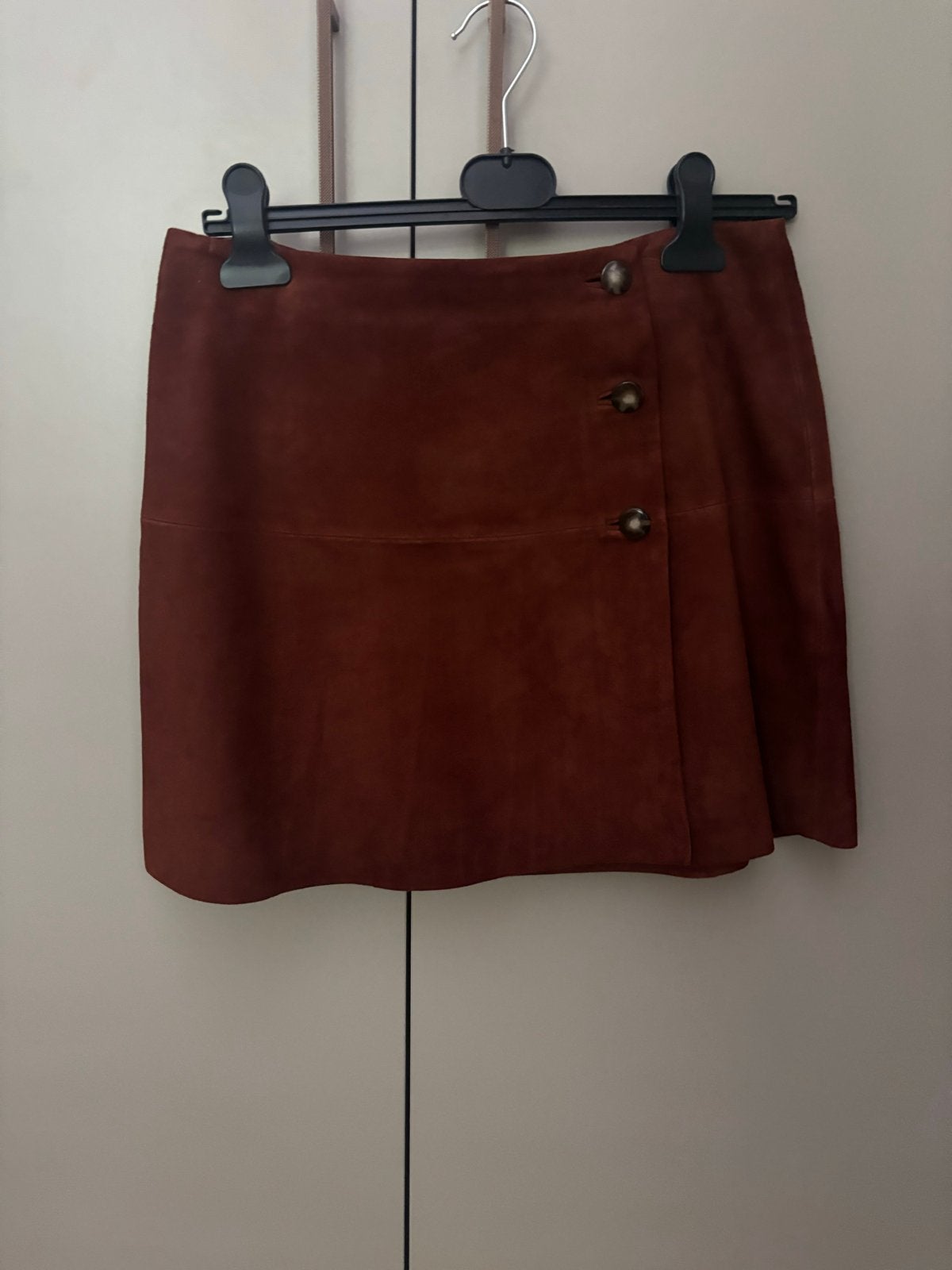 Sezane Suède Rokje Maat 38 - Zo goed als nieuw, Maat 38/40 (M), Bruin, Ophalen of Verzenden, Zo goed als nieuw