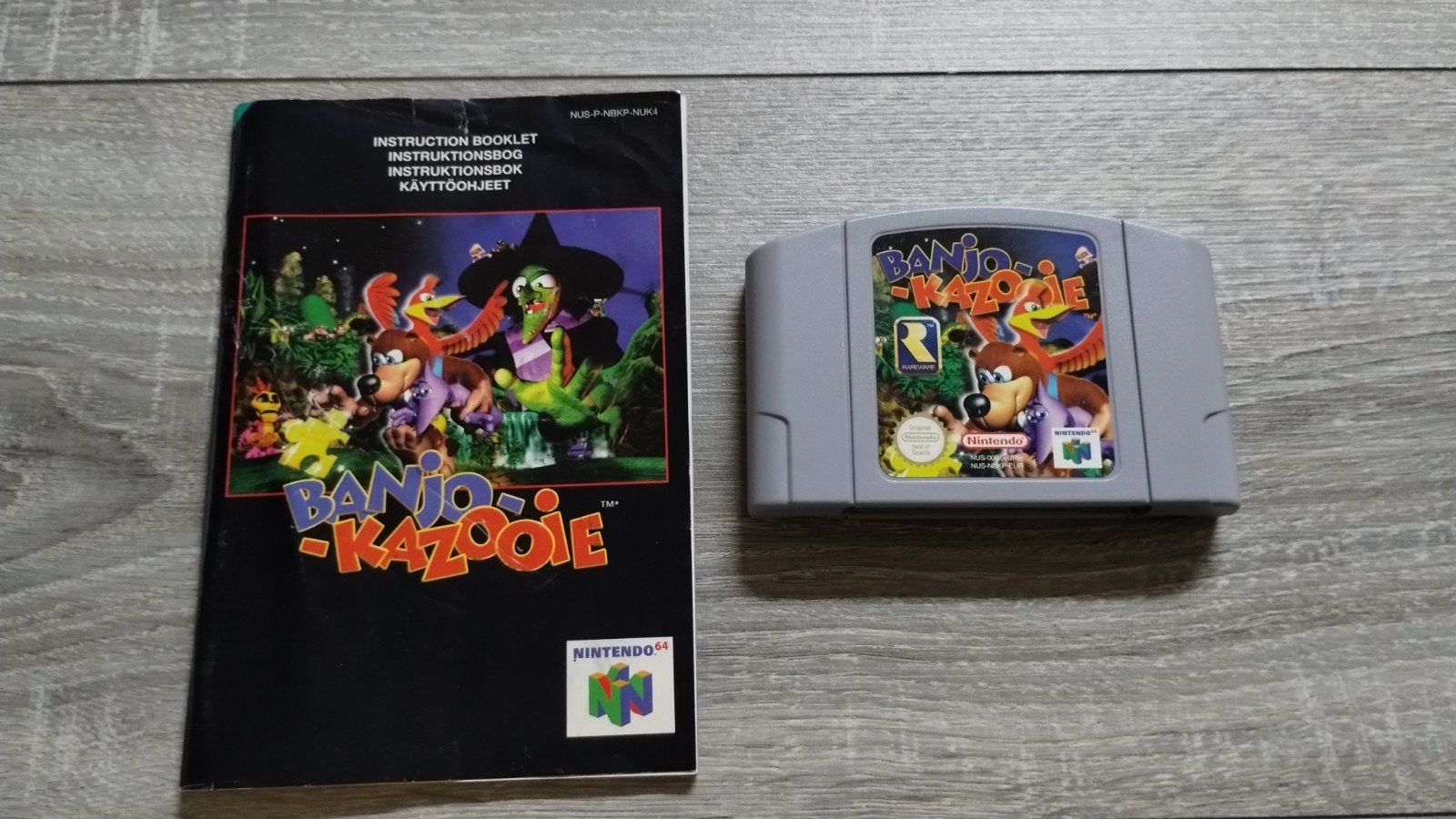 Banjo Kazooie N64 inclusief originele Engelse handleiding, Spelcomputers en Games, Games | Nintendo 64, 1 speler, Eén computer
