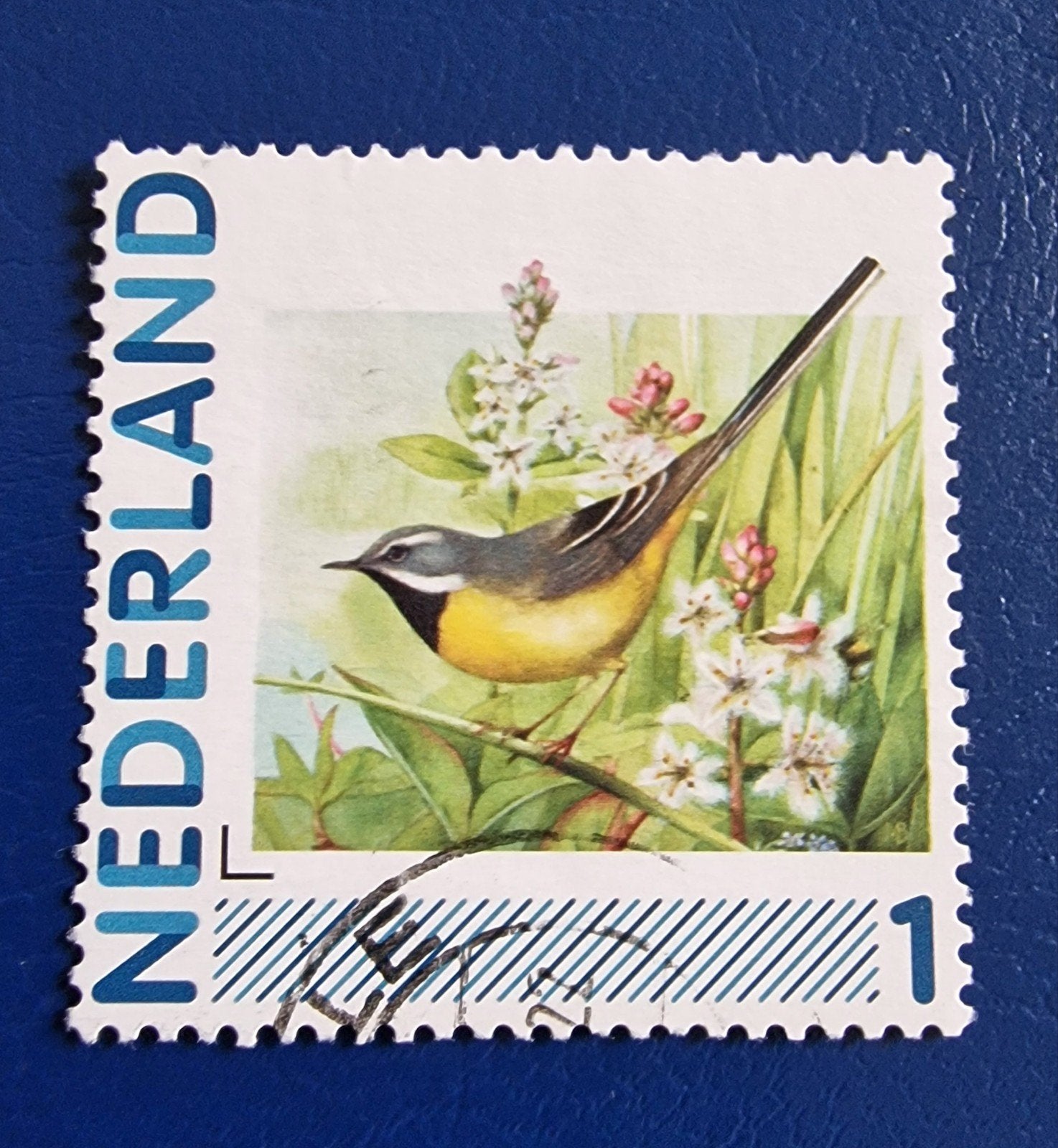 kv1371 persoonlijke  postzegel met vogel en bloemen, gestemp, Ophalen of Verzenden, Na 1940, Gestempeld