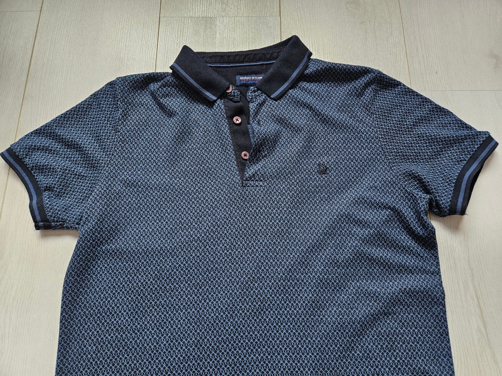 Giorgio Di Mare yachting heren poloshirt marineblauw S/M, Gedragen, Giorgio di Mare, Verzenden, Maat 48/50 (M)