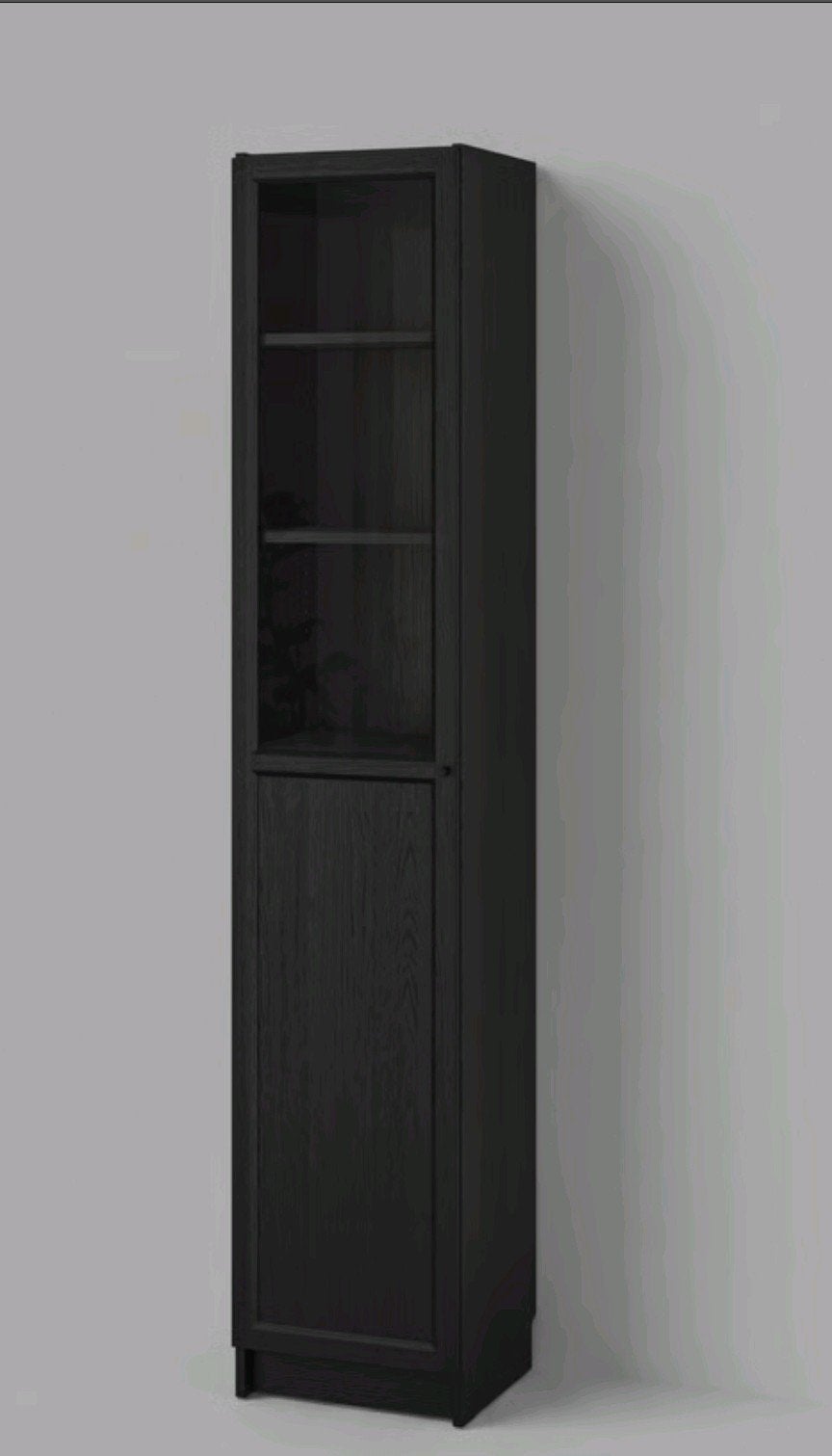 Billy/Oxberg boekenkast zwart (Ikea)
