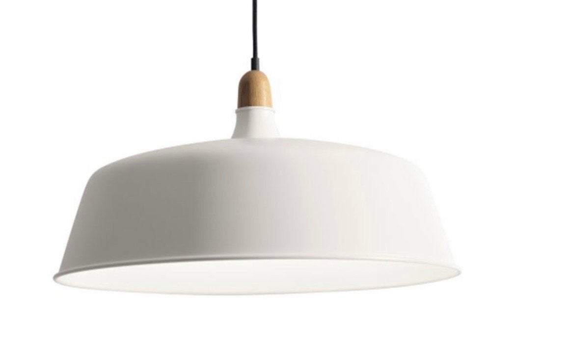 Wedge Lamp 60 cm Wit - Vroonland Design Hanglamp, Ophalen of Verzenden, Zo goed als nieuw, Metaal, E27 (groot)