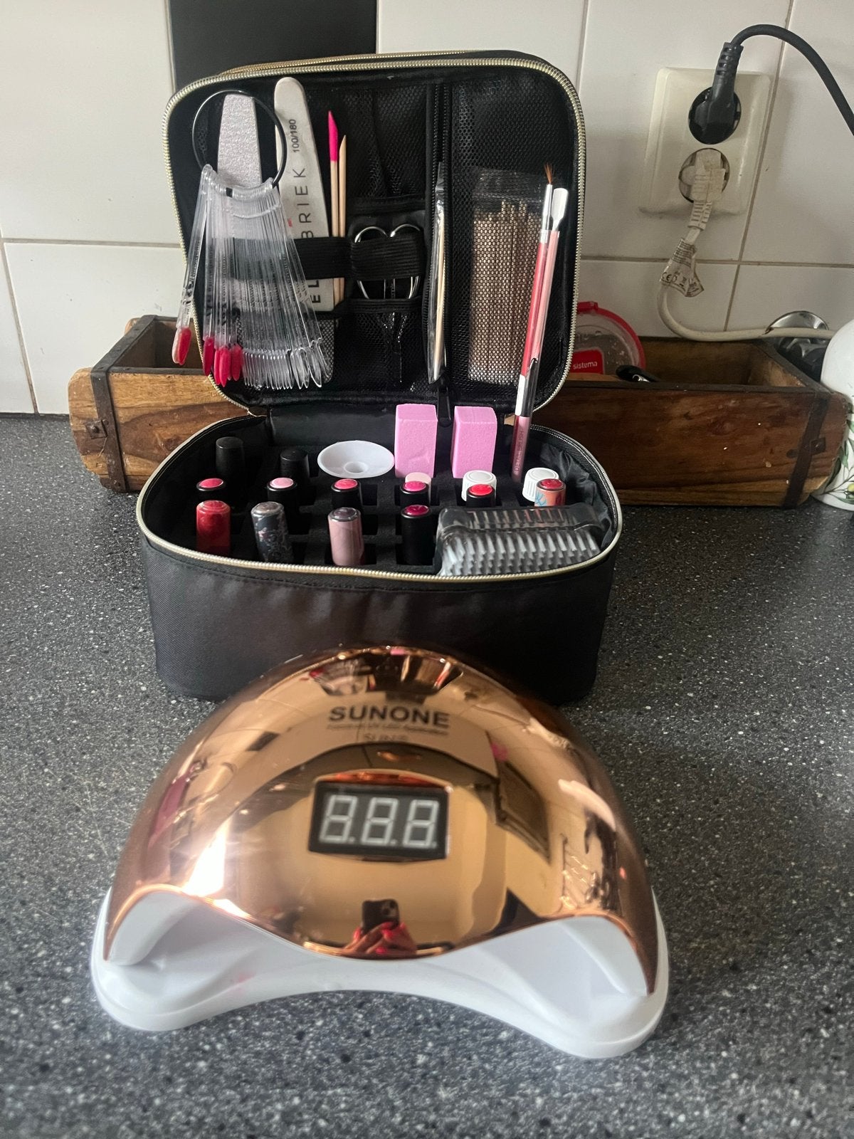Professionele nagellamp & Pink Gellak starterset, Ophalen, Zo goed als nieuw, Overige typen