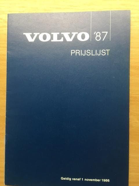 Prijslijst    Volvo      Alle Modellen         1987       NL, Ophalen of Verzenden, Zo goed als nieuw, Volvo