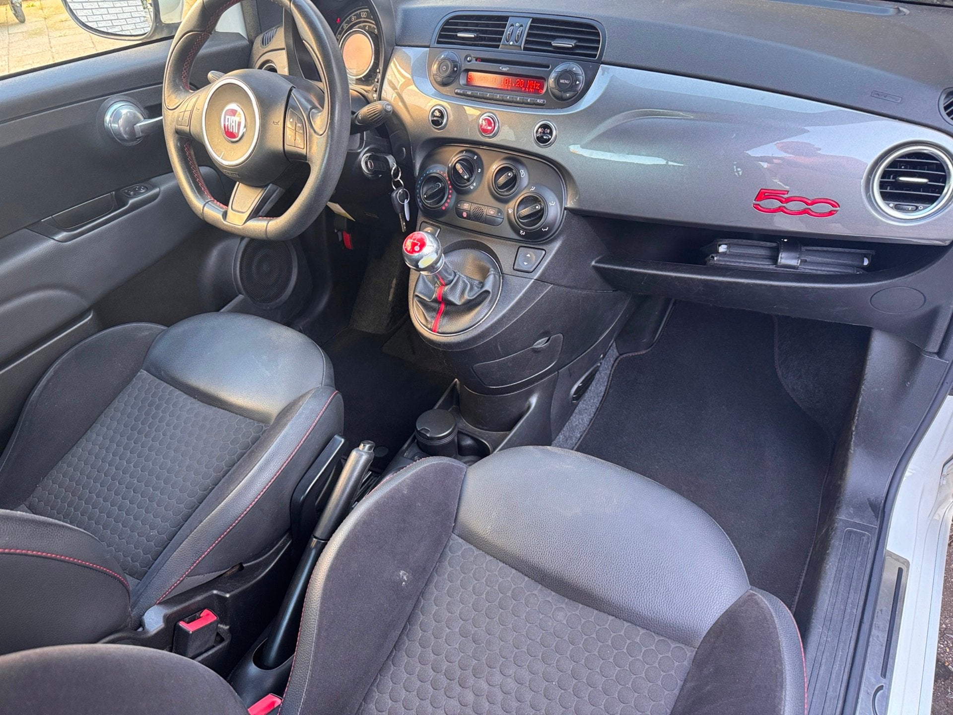 Fiat 500 C CABRIO SPORT 500S 500C, Euro 5, 86 pk, Gebruikt, Leder en Stof
