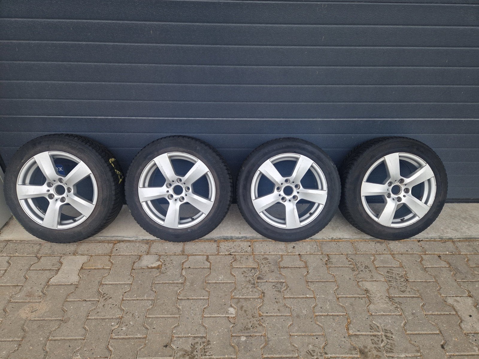 Set van 4 gebruikte 16 inch velgen met winterbanden, Ophalen, Gebruikt, 16 inch, Banden en Velgen