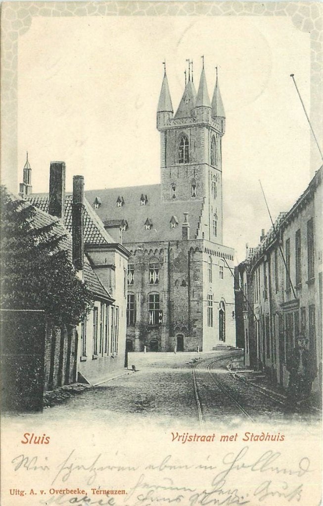 379-060-013 Sluis Vrijstraat Stadhuis, Verzenden, Voor 1920, Zeeland