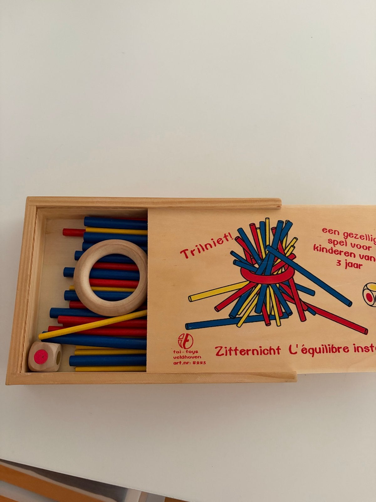 ZitterNicht Mikado spel in houten doos, Ophalen, Gebruikt, Jongen of Meisje
