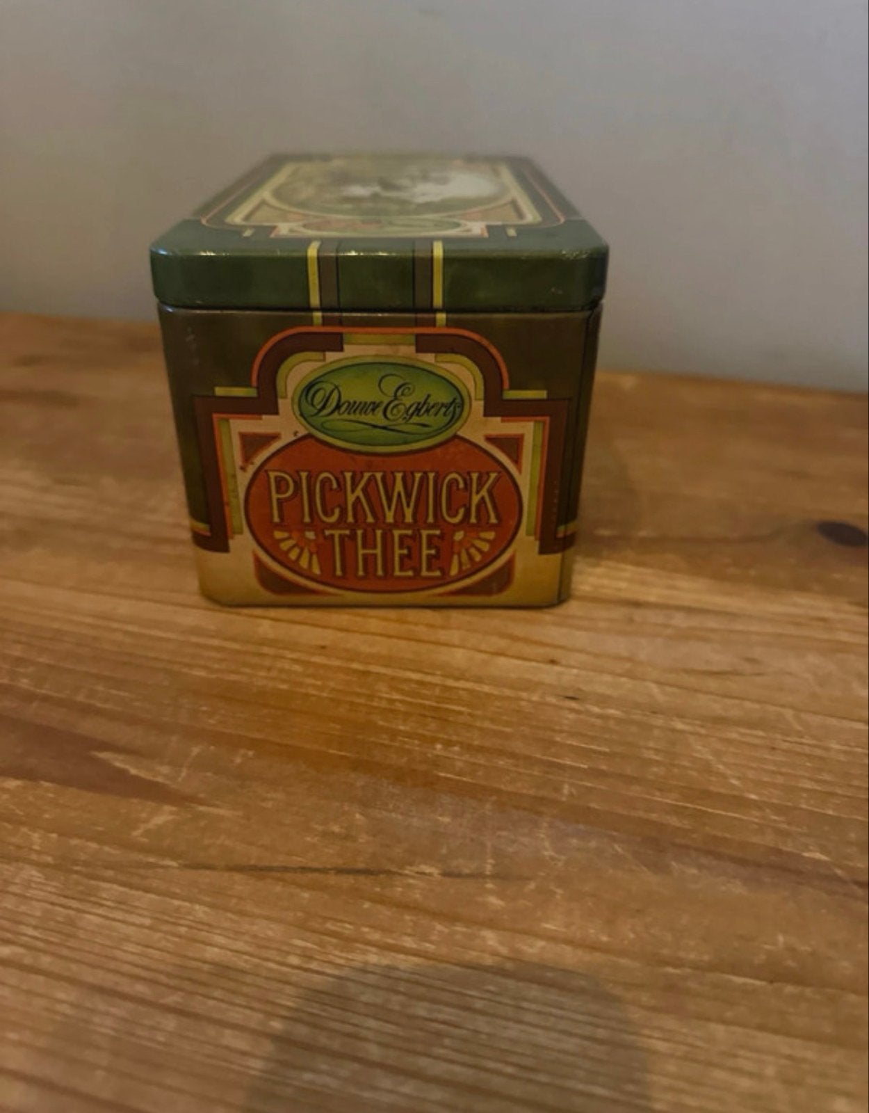 Vintage Douwe Egberts Pickwick Theeblik, Verzamelen, Blikken, Ophalen of Verzenden, Gebruikt, Thee, Douwe Egberts