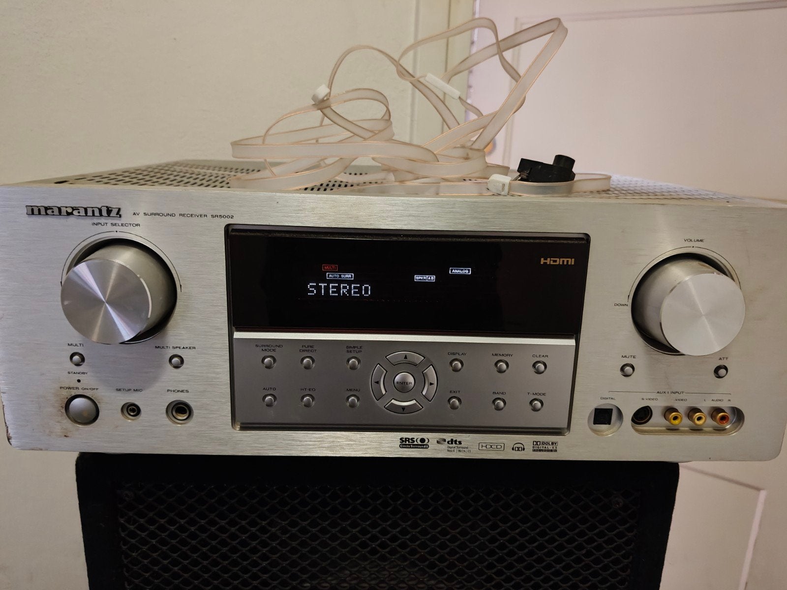 Marantz SR5002 AV Surround Receiver - Zilver, Marantz, Gebruikt, Ophalen of Verzenden, 120 watt of meer