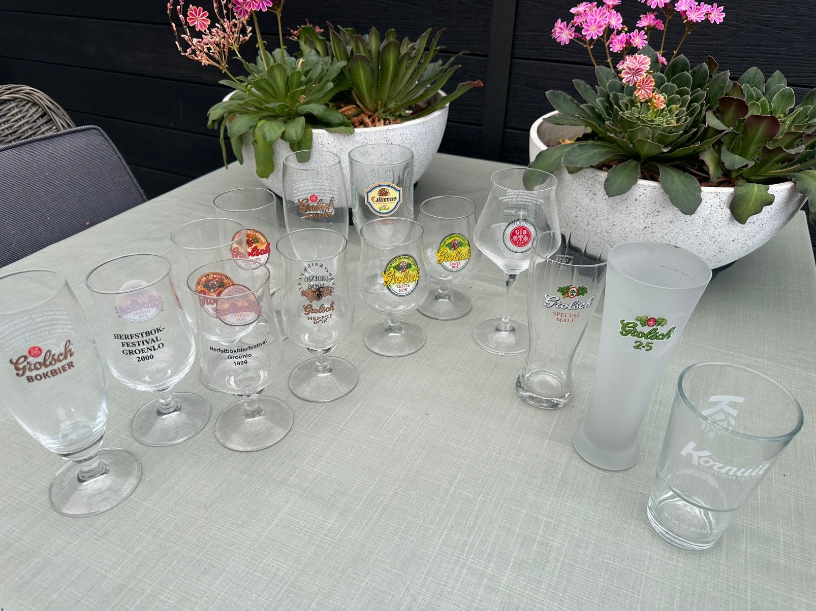 Grolsch bierglazen, Ophalen, Zo goed als nieuw, Glas of Glazen, Grolsch