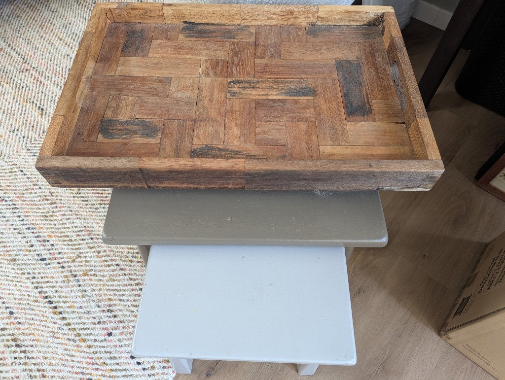 Bijzet tafel, Minder dan 55 cm, Gebruikt, Rechthoekig, Hout